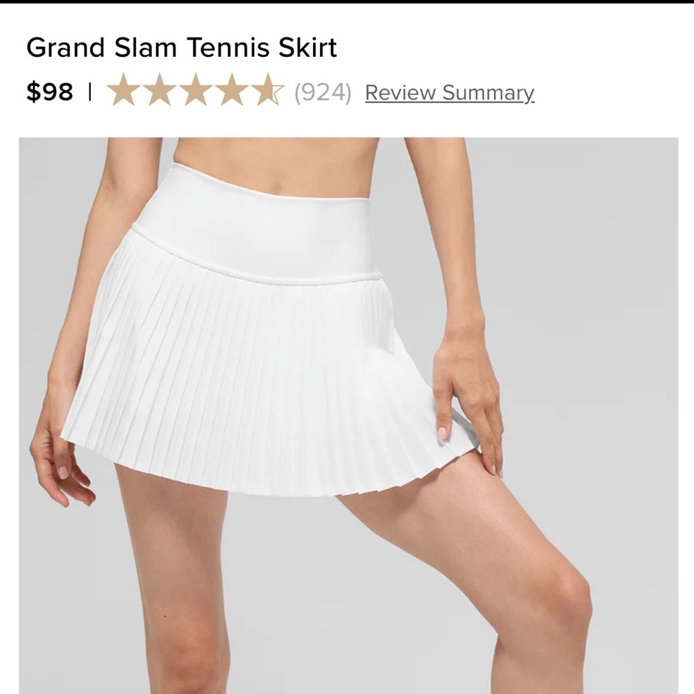 Alo Grand Slam Tennis Skirt